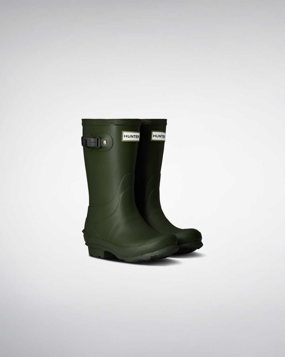 Hunter Norris Kids Rain Boots NZ-85241X Green